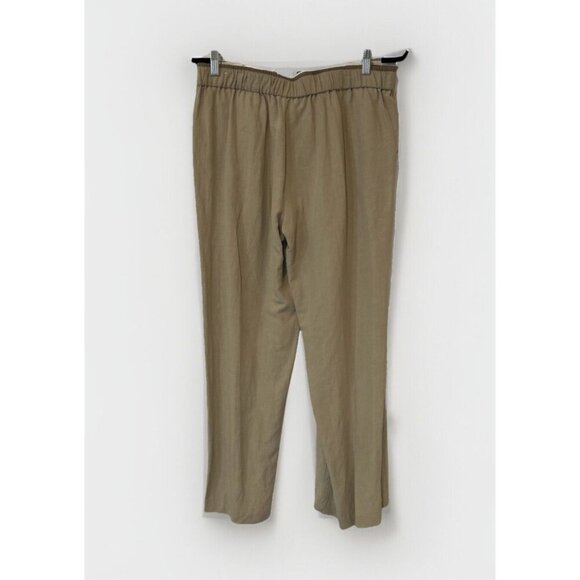 Coldwater Creek Womens Pant Natural Fit M Silk Linen Blend Pull On Travel Flowy - Picture 3 of 9